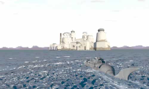 要塞島へ向かう